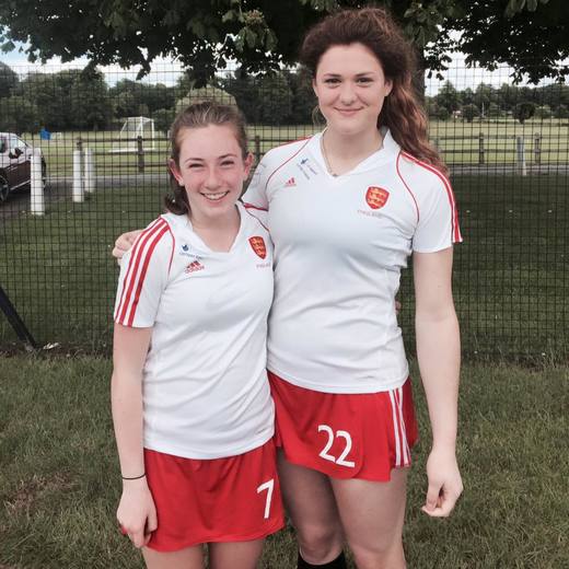 Jemima Board and Maddie Pearce England U16 2015